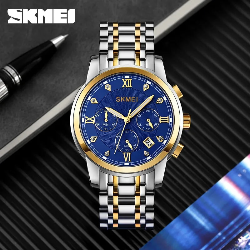 SKMEI 1904 Luxury Steel Wristwatch