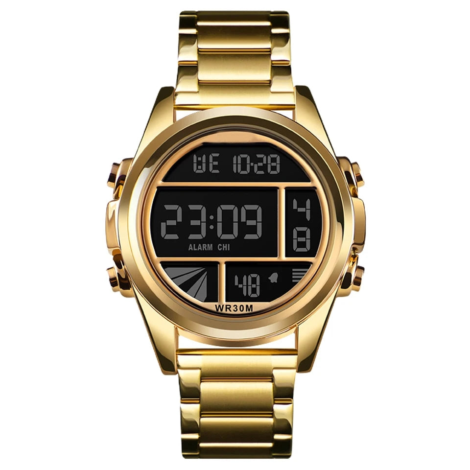 Power Brand Gold Quartz Watch water proof