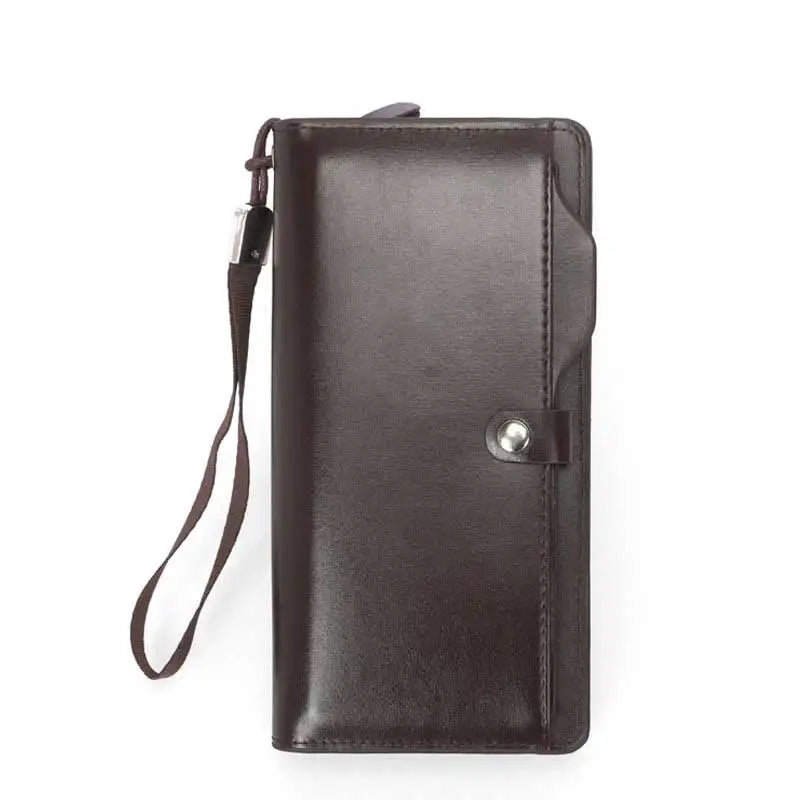 Baellery Leather Long Clutch Coin Pocket | Zipper Wallet