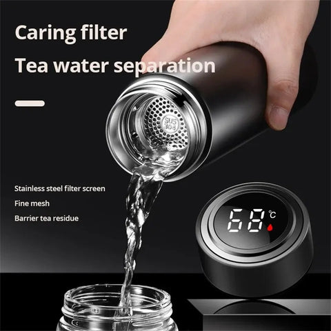 Digital Thermos Cup Intelligent Temperature Display Water Bottle Heat Preservation Vacuum Thermos Flask For Coffee Tea