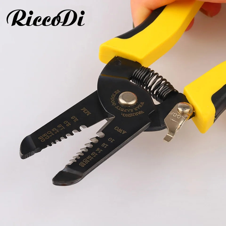 Portable Cable Wire Stripper Pliers Crimper Cutter Tool
