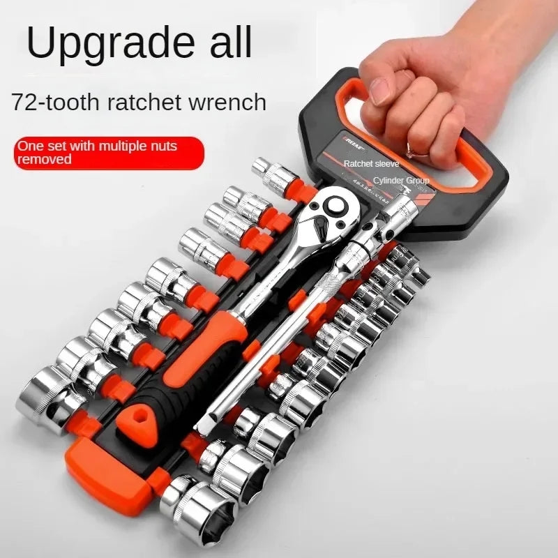 19pcs 3/8" Socket Wrench Set Auto Repairing Hand Tools