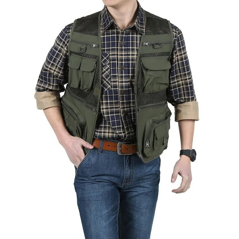 Tactical Fishing Vest jackets men Safari Jacket