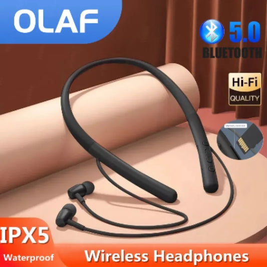 Wireless Earphones With Microphone Neckband