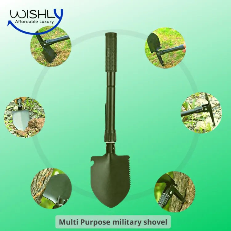 4 in 1 Foldable Shovel kit for Garden Hiking/camping 