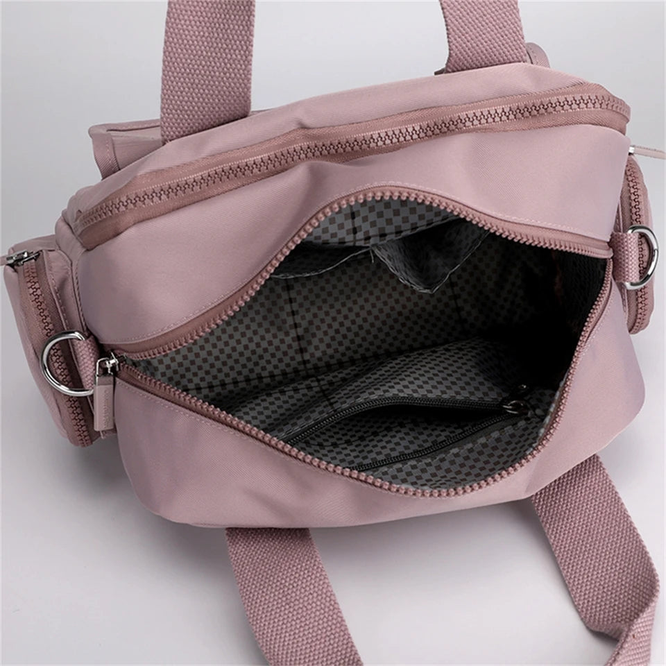 Multi Pocket Women Handbag High Quality Nylon Female Shoulder Bag