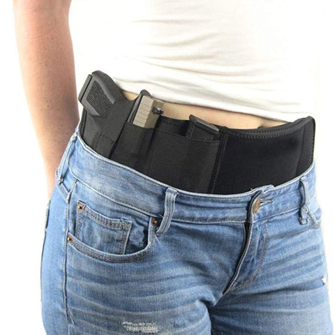 Tactical Concealed Carry Belly Band Holster Universal Military Hunting Airsoft Glock Waist Belt bag