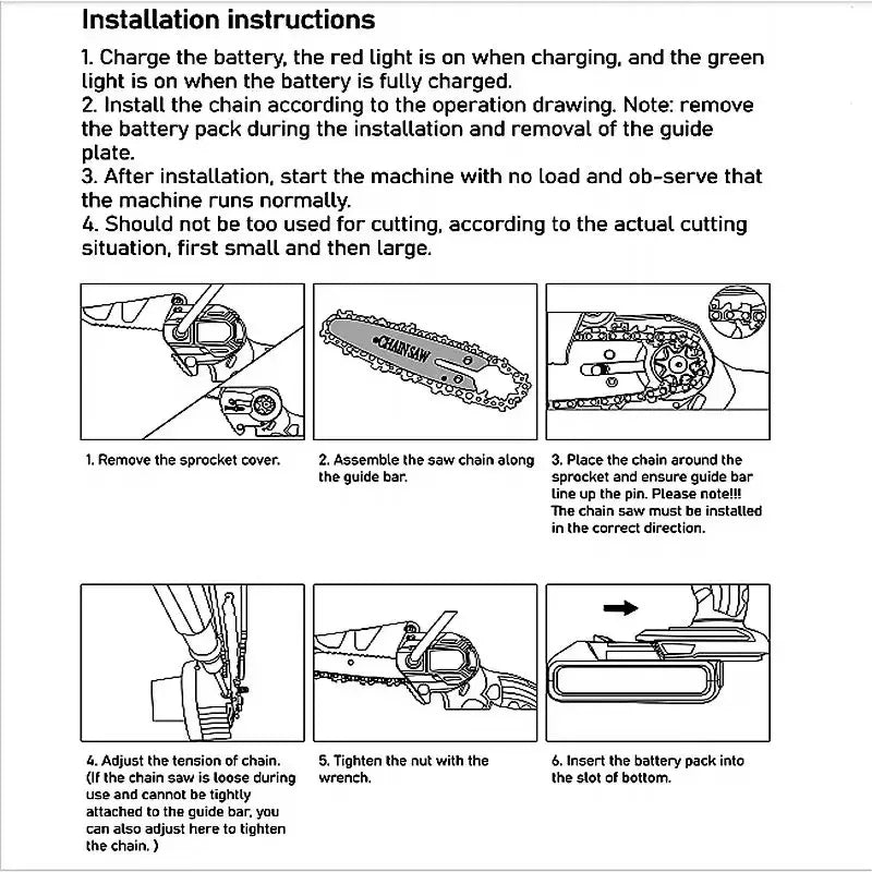 Rechargeable Mini Electric Cordless Chain Saw