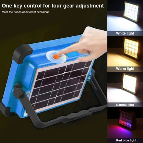 10000mah Camping Lamp B-36 20000LM USB Rechargeable LED Solar Flood Light with Magnet Strong Light Portable