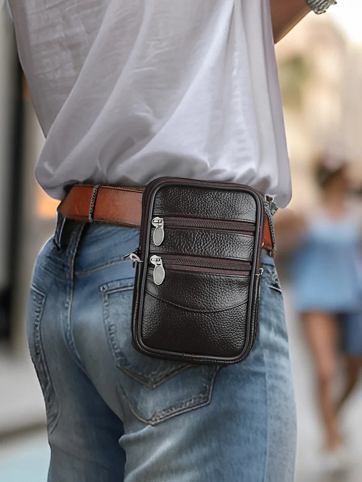 Men's Fashion Mobile Phone Waist Bag & Shoulder Bag