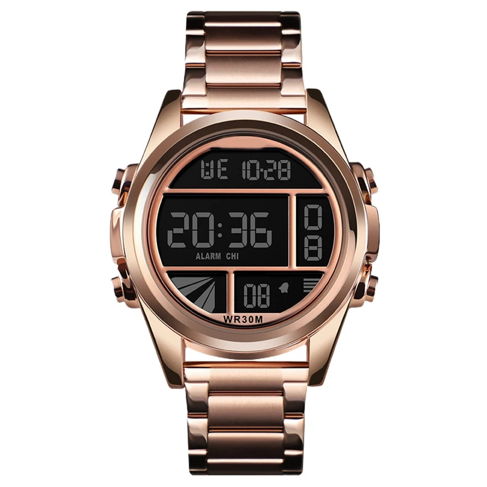 Power Brand Gold Quartz Watch water proof