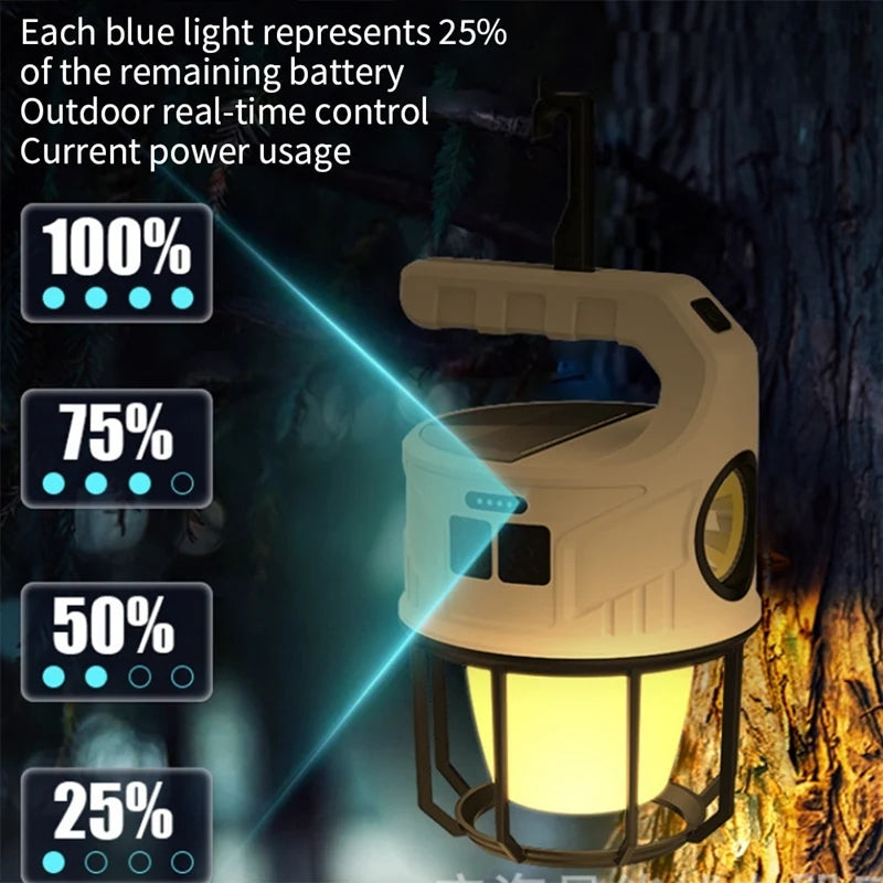 Solar LED Lamp Search Light with Torch