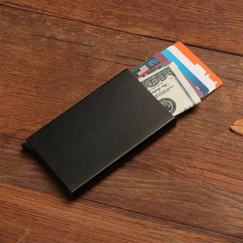 Automatic Stainless Steel Credit Card Holder | Rfid Wallet Metal Case