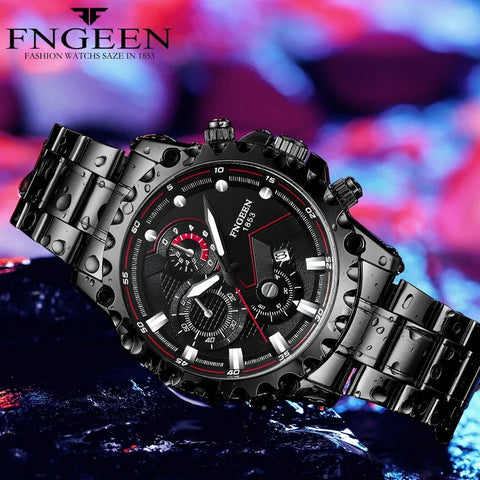 FNGEEN Watch Waterproof Stainless Steal Watch