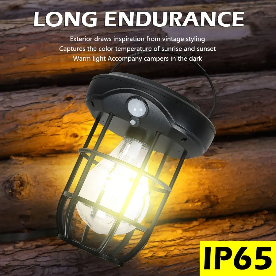 Solar Induction outdoor Led Camping Lantern with Hook