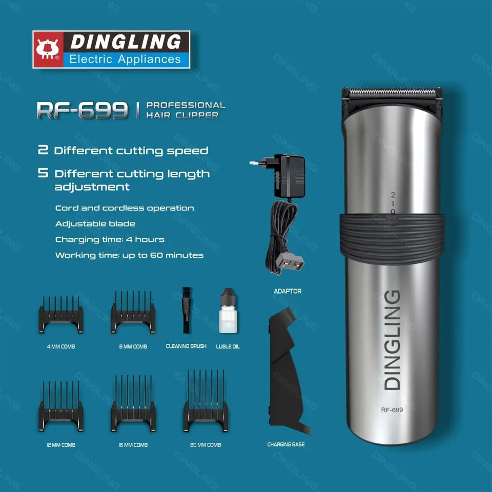 Dingling Professional Hair Trimmer - Dingling Hair And Beard Trimmer (RF-609)