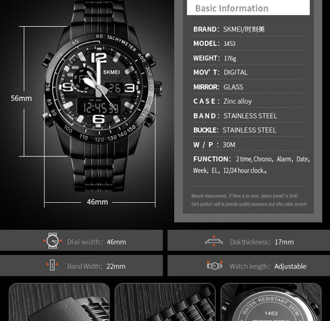 Skmei electric Dual Time Sports watch | Digital Waterproof Count Dow