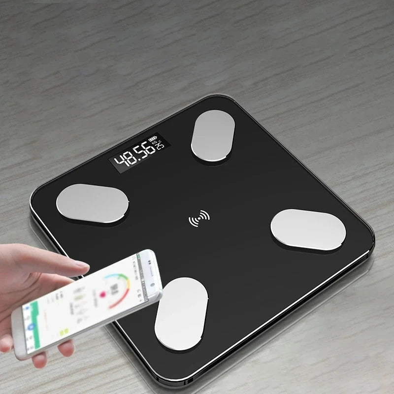 Body Fat Smart Digital Scale with Tape Weighting Scale Bluetooth Connected