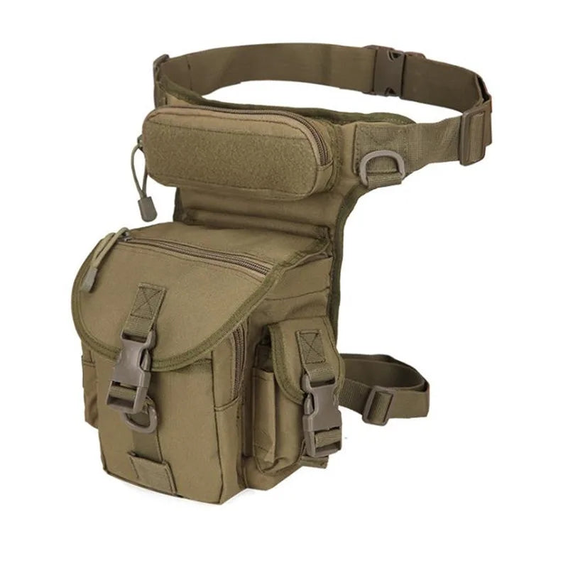 Men's  Tactical Drop Leg Bag Waist Pack Adjustable Thigh Belt Hiking 800D Waterproof