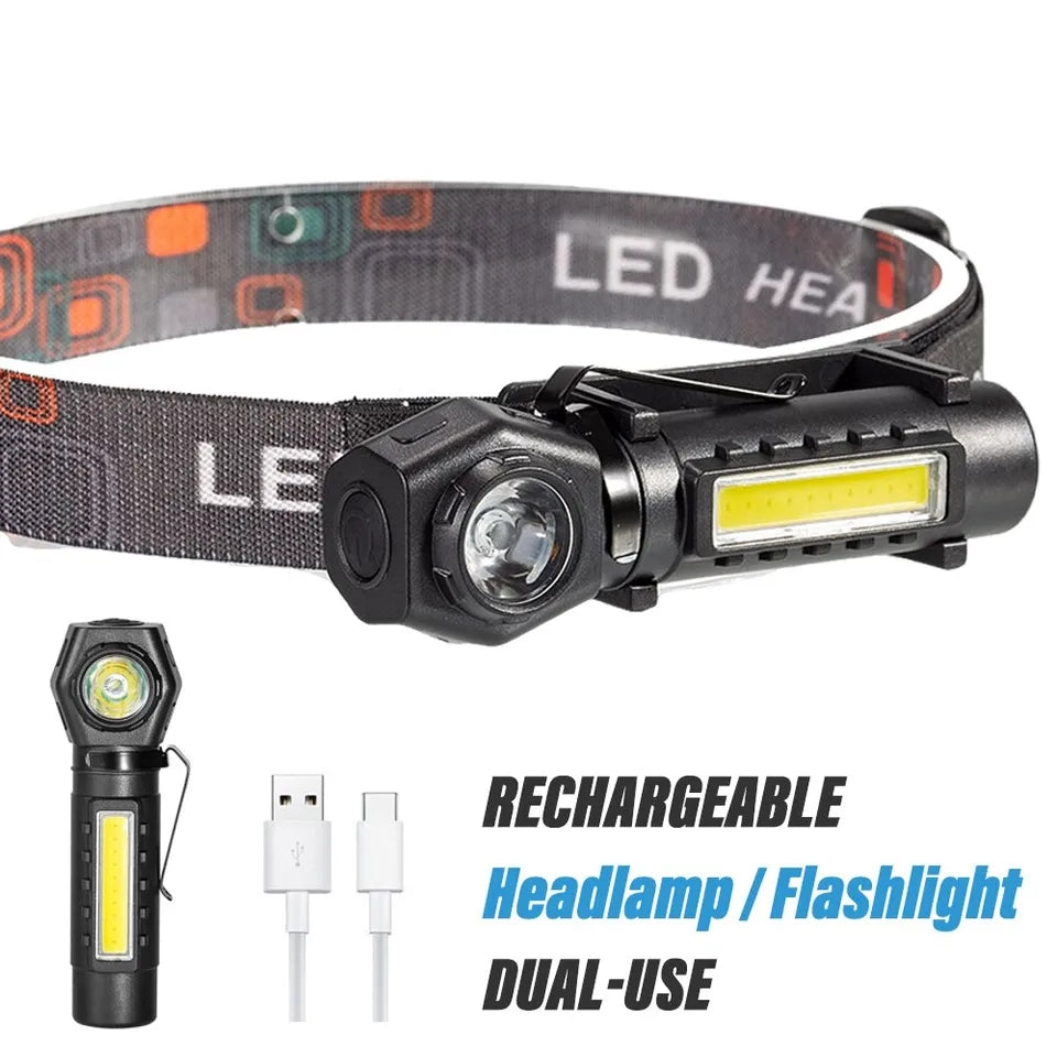 LED HEL-T93 Super Bright LED  2 in 1  Headlamp Rechargeable Flash Light