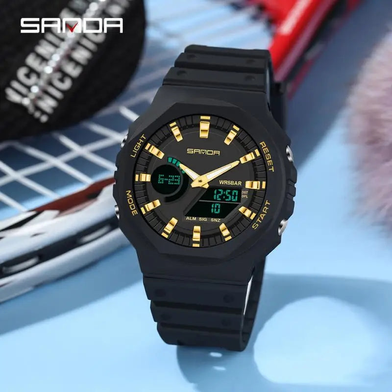 Sanda New Casual Men's Watches Stylish 50m waterproof