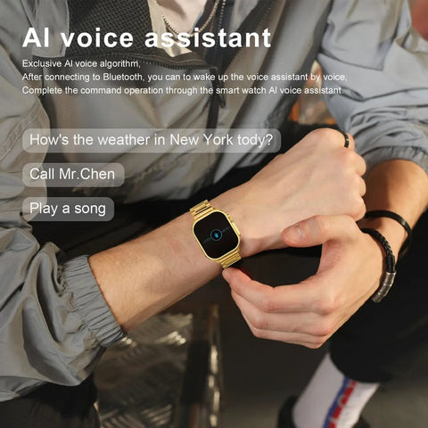 Watch 8 Ultra Smart Watch - Premium 24K Gold Series