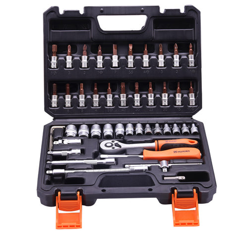 46 PC's 1/2"Dr Black Drive Automotive Tools Socket Ratchet Wrench Set Bluepoint Socket Tools Set Kit