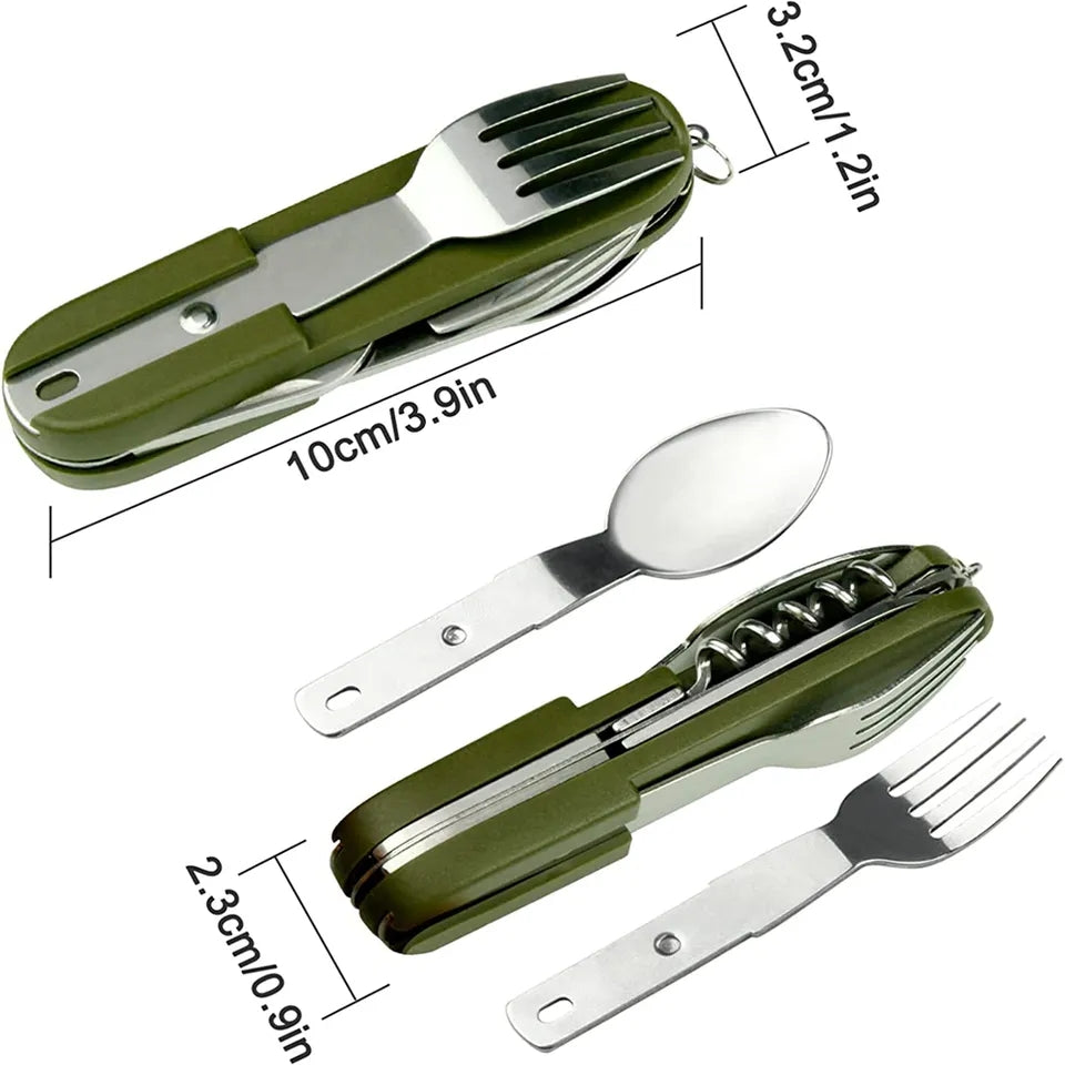 7 In 1 Multifunctional Foldable Fork Spoon Set