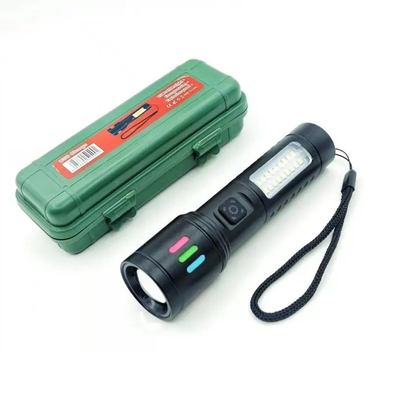 Portable LED Flashlight Shock Resistant Rechargeable Zoomable Torch