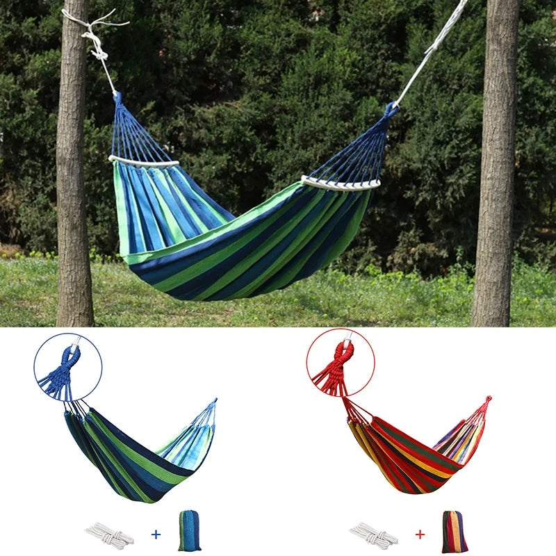 Imported Wooden Hanging Camping Portable Hammock