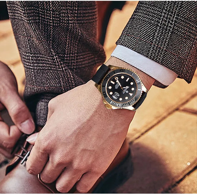 New Stylish RLX Black Quartz Branded Watch