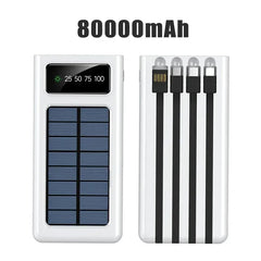 4 in 1 Solar Power Bank 10/20/50000mah Ultra-large Capacity