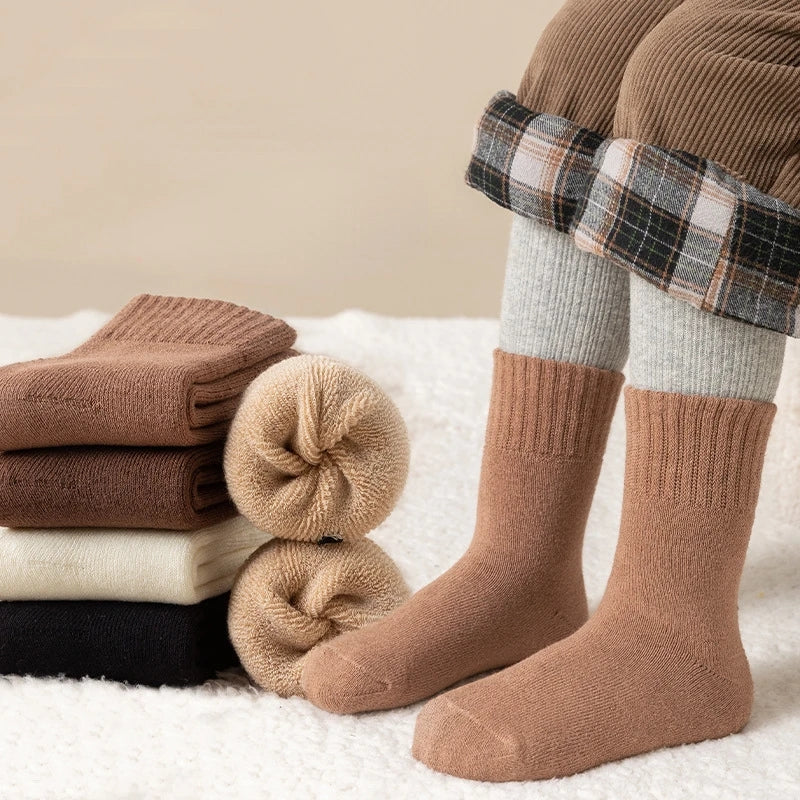 4 Pairs/Lot Children Winter Warm Towel Socks
