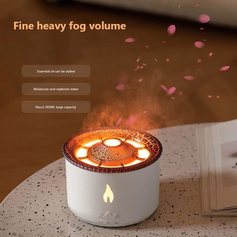 Volcanic Flame Aroma Diffuser  USB Charge Essential Oil Air Humidifier
