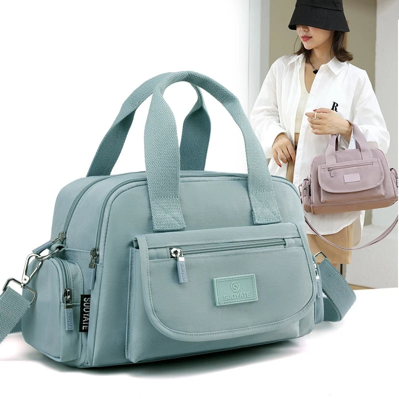 Multi Pocket Women Handbag High Quality Nylon Female Shoulder Bag