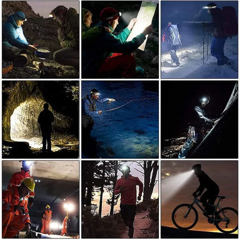 Imported Rechargeable LED Head Lamp, Bright Head with 1100 Lumen Red 7 Modes