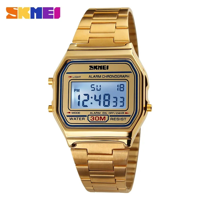 Skmei LED Digital Steel Military Waterproof Wristwatches SKMEI 2018