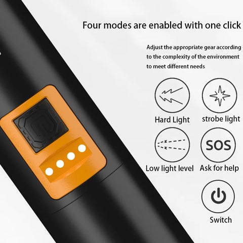 1 KM Ultra Power 5.11 Bright Torch Zoomable  Light 18650 Lithium Battery