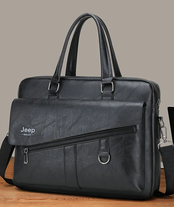 Crossbody Bag Large Briefcase Bag for Man Genuine Leather Handbag Computer Laptop Document Shoulder Business Messenger Tote Crossbody Side Bag Male
