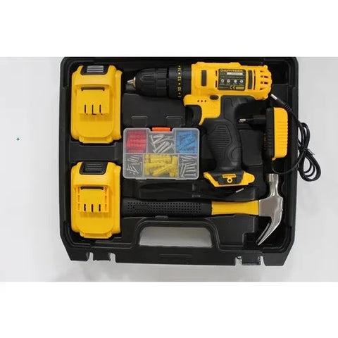 Dual Battery Gearbox 35 Pieces Chargeable Drill And Tool Kit Dawreek 24V
