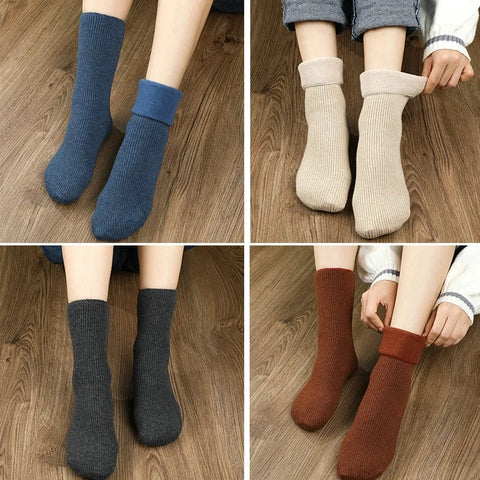 4 Pairs/Lot Long Wool Winter Socks - Man Winter Warm Long Thick Socks