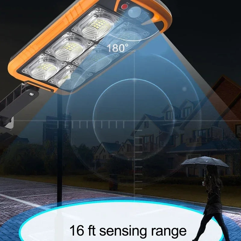Solar COB LED Street Wall Motion Sensor Light With Remote Controll & Security Light