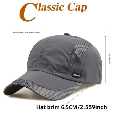 Summer Lightweight Cap Mesh Breathable Thin Sun Hat Adjustable