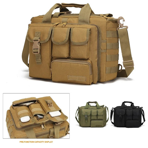Tactical Multifunction Backpack Nylon Messenger Shoulder Bag Laptop Handbag