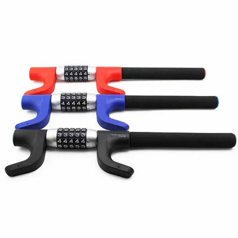 5 Digit Password Steering Wheel Lock Universal Car Truck Keyless Coded Double Hook Retractable Security Guard Anti-Theft