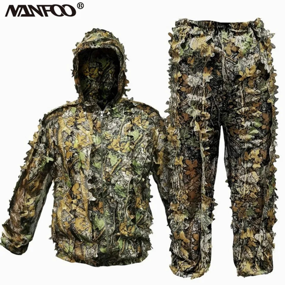 Tactical Outdoor Ghillie Suit Camouflage Clothes Jungle Suit