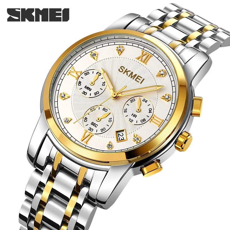 SKMEI 1904 Luxury Steel Wristwatch