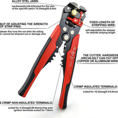 Self-Adjusting insulation pliers Crimping Cutter Wire Stripper Tool