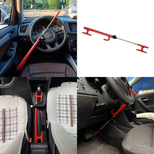3 in 1 Auto Car Shift Lock Steering Wheel Lock Extendable Brake Pedal Lock
