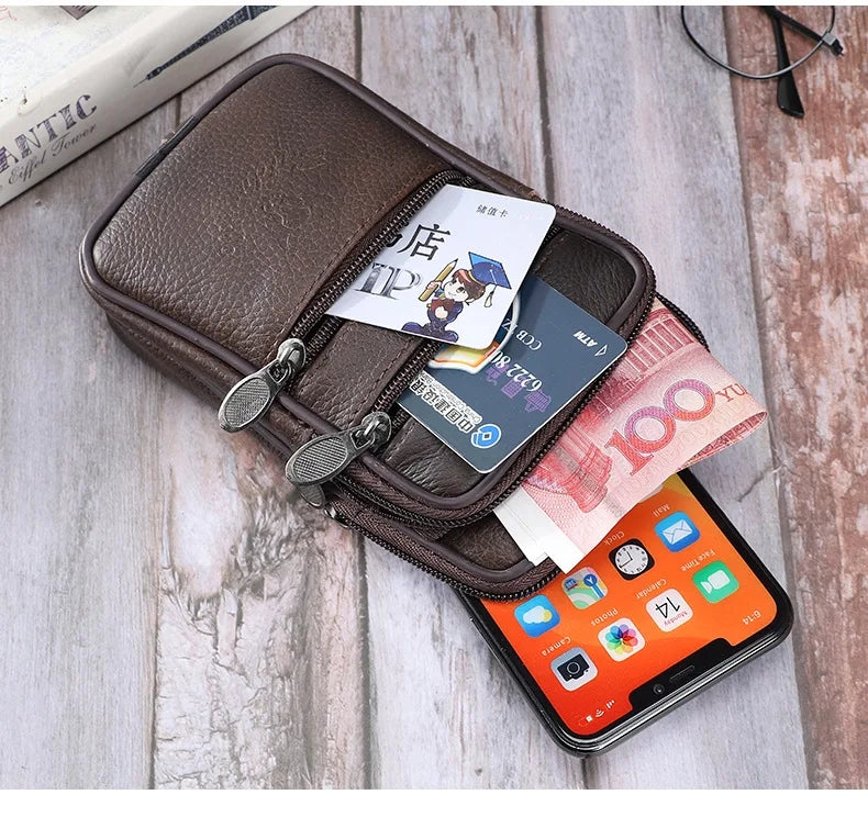 Men's Fashion Mobile Phone Waist Bag & Shoulder Bag